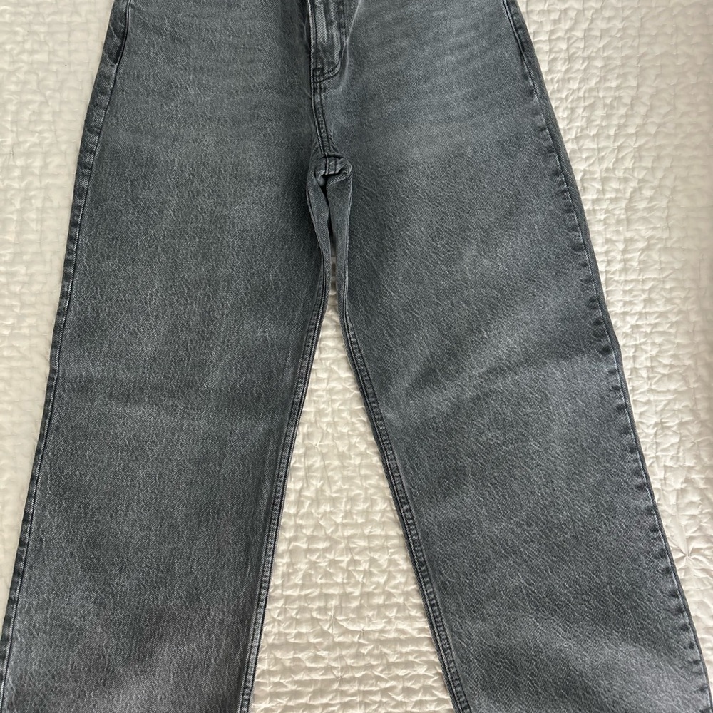 Abercrombie Dark Grey Loose Straight Jeans